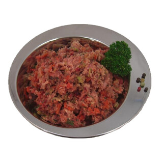 Lammfleisch Mahlzeit mit Gemüse und Kräutern 500 g BARF Frostfutter