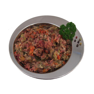 Rindfleisch Mahlzeit mit Gemüse und Kräutern 500 g BARF Frostfutter