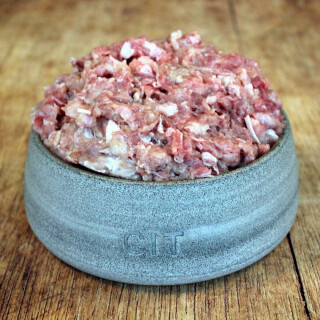 Hähnchenfleisch mit Haut und Knochen gewolft  1 kg BARF Frostfutter